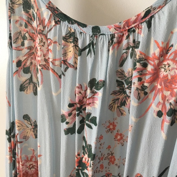 Beautiful Floral & Pale Blue Dress - Picture 1 of 8